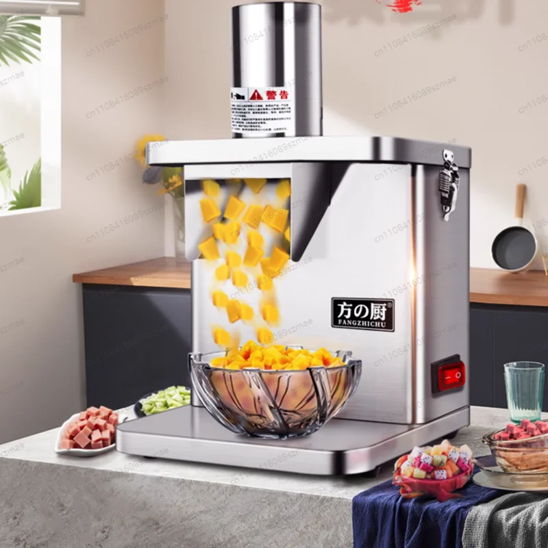 

220V Automatic Vegetable Dicing Machine Commercial Carrot Potato Onion Granular Cutter Dicer Electric Multifunctional Slicer Lem
