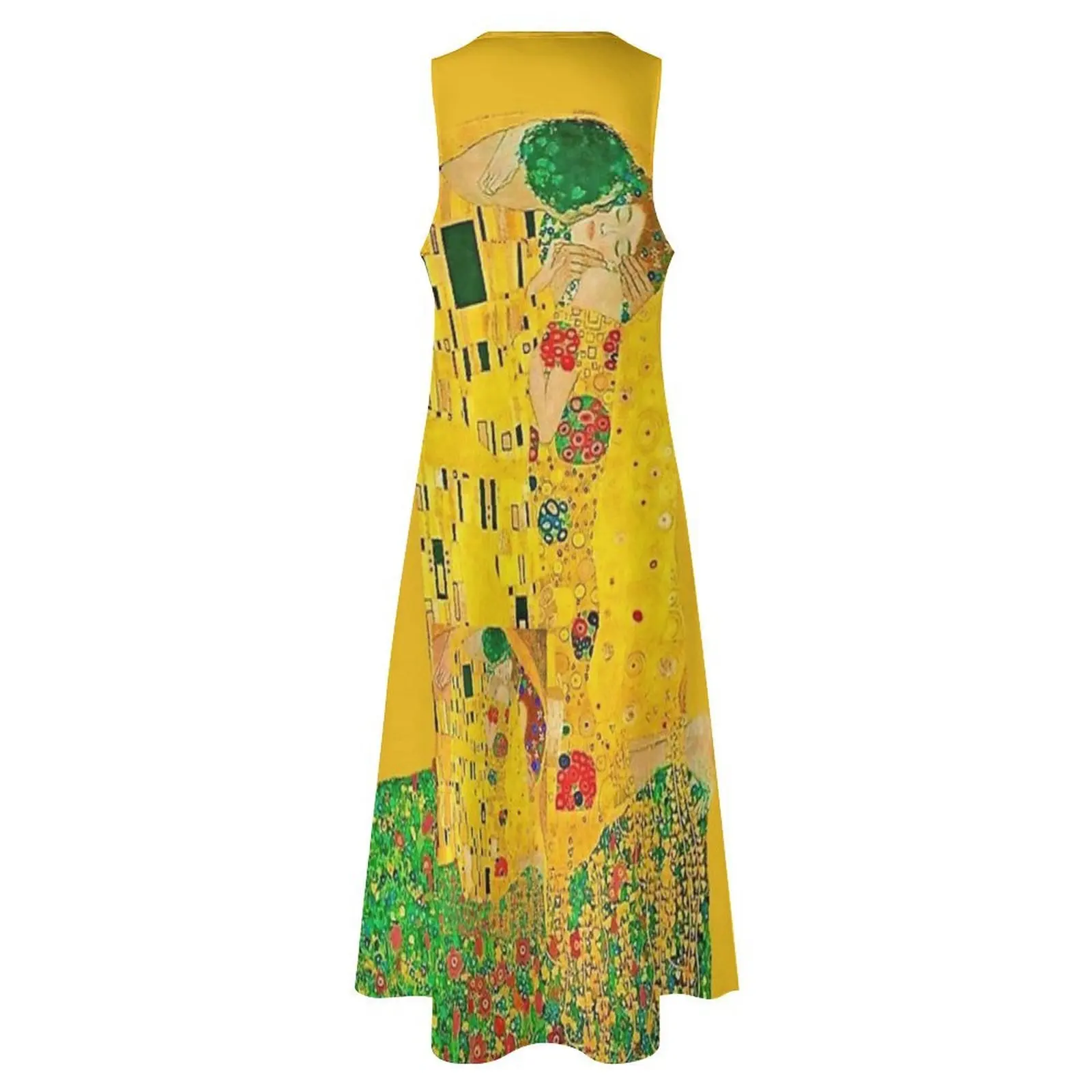 Der Kuss, von Gustav Klimt 1907, ausgeschnittene Version, digital verbessert von WatermarkNZ Press Long Dress Damenkleider