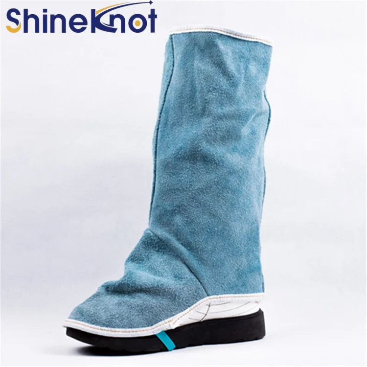 SHINEKNOT Wear Resistant Thermal Insulation Welding Foot Protection Labor Protection Foot Long Cowhide Welder Leg Protection