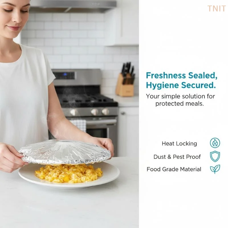 20/30/100/150 Pcs Aluminum Foil Food Insulation Cover 6 Hour Heat Retention Fits Plates Bowls For Home Kitchen Keep Food Warm