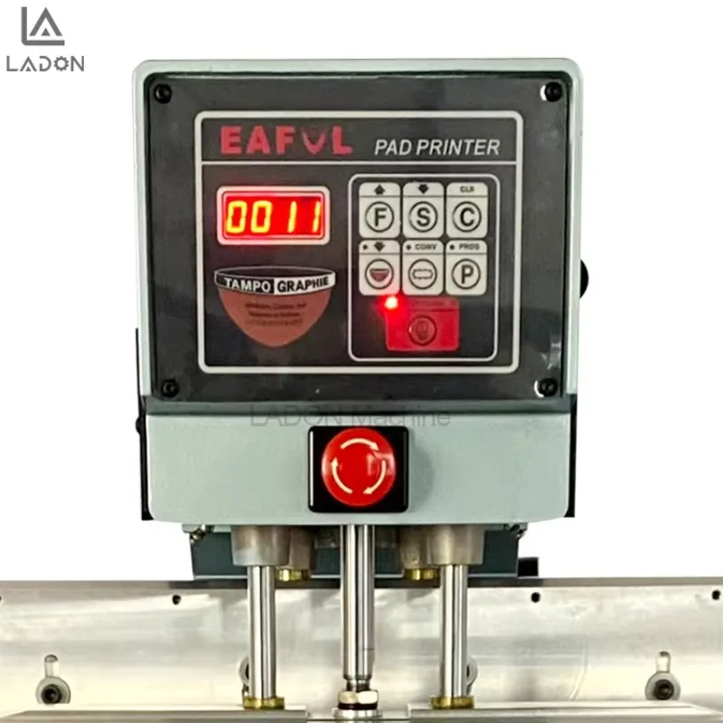 Conveyor 3 4 Color Pad Printer Easy Transverse Pad Printing Machine For Wooden Handle Phone Case Ceramic Dog Bowl Scale Ruler