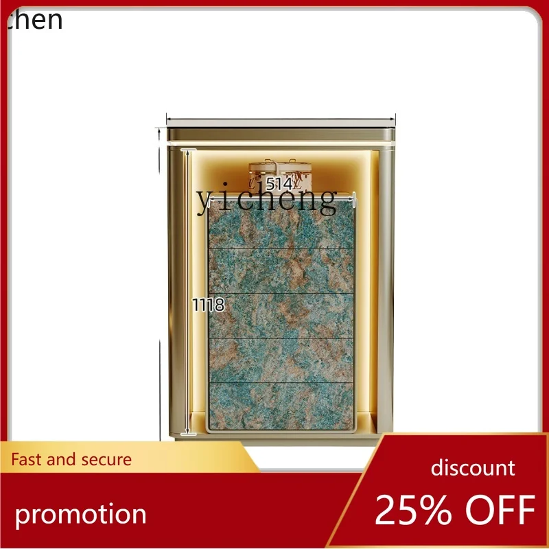 

ZML Floor TV Cabinet Living Room Light Luxury Premium Solid Wood Storage Locker Coffee Table TV Cabinet