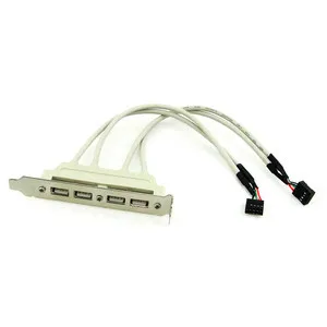 CYSM Xiwai PCI 4 порта USB 2,0 гнездовой винт для материнской платы 9-контактный разъем кабеля с кронштейном