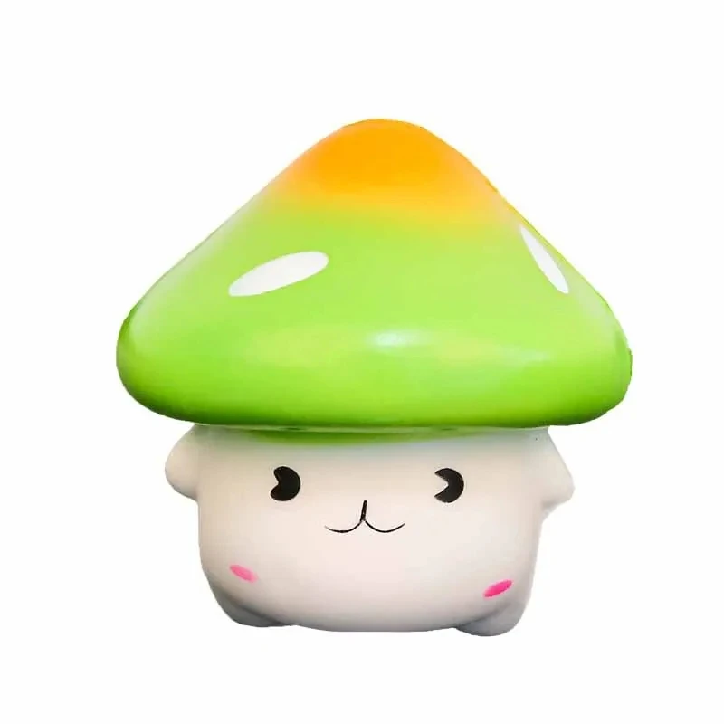 

Cute Green Mushroom Slow Rebound Toys Children Venting Decompress Squeeze Toys Pinch Music Fidget Toys