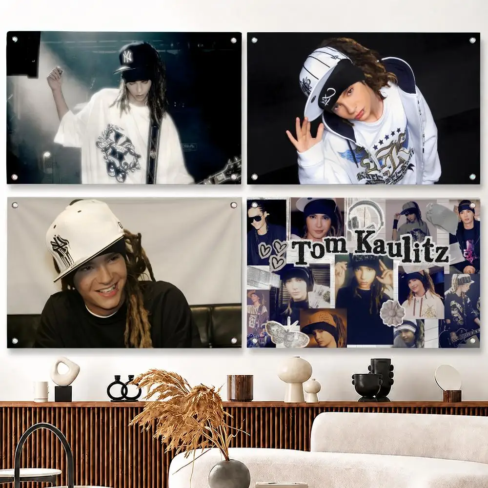 Tom Kaulitz Singer Flags Flag Soft skin-friendly Durable Tapestry Outdoor  Flaga  party Home living room bedroom Decoration