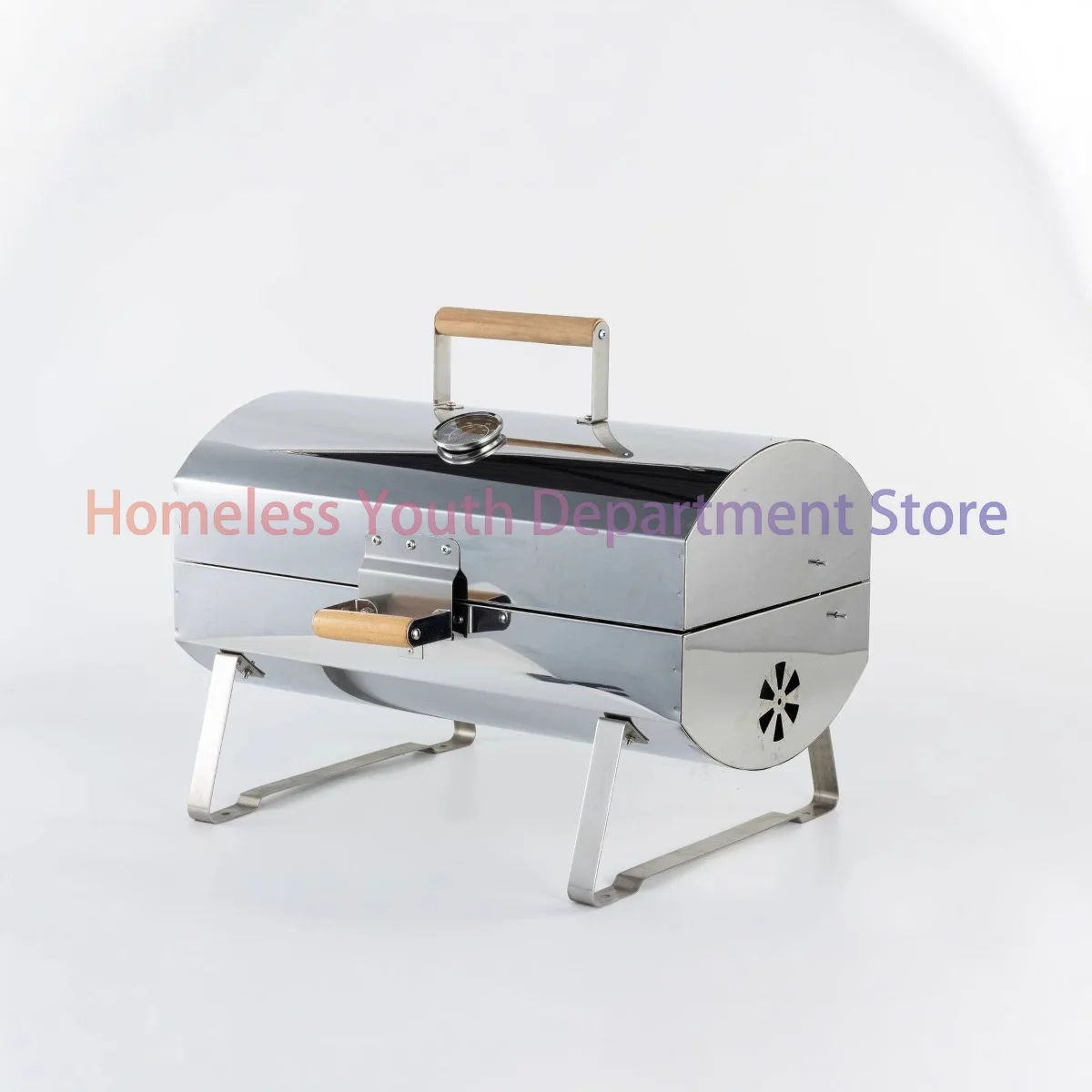 Outdoor American-style stainless steel oven camping BBQ firewood portable barbecue grill
