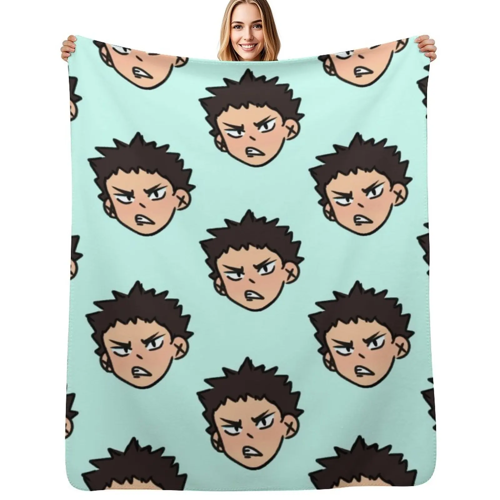 

Iwaizumi hajime Throw Blanket Anti Shedding Soft Fuzzy Blanket for Home