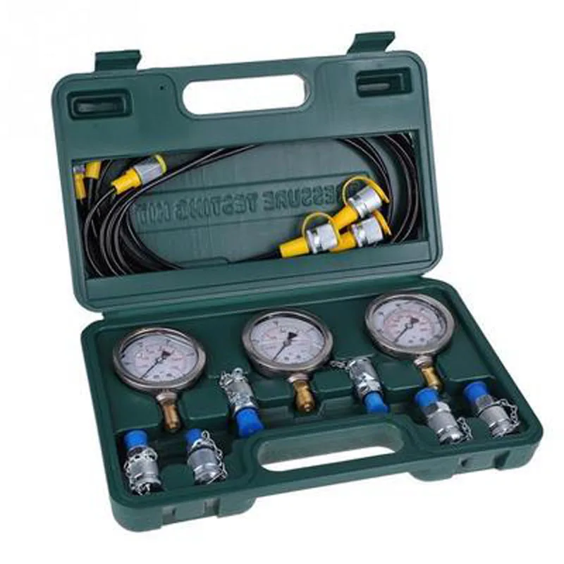 NEW Hydraulic Pressure Guage Excavator Hydraulic Pressure Test Kit With Testing Hose Coupling And Gauge Tools