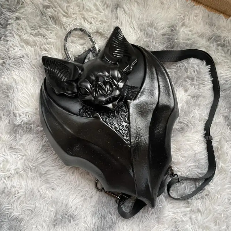 European And American Dark Punk Style Bat Shaped Design Backpack Women's Bag Original Personalized High-end Feeling Women's Bag