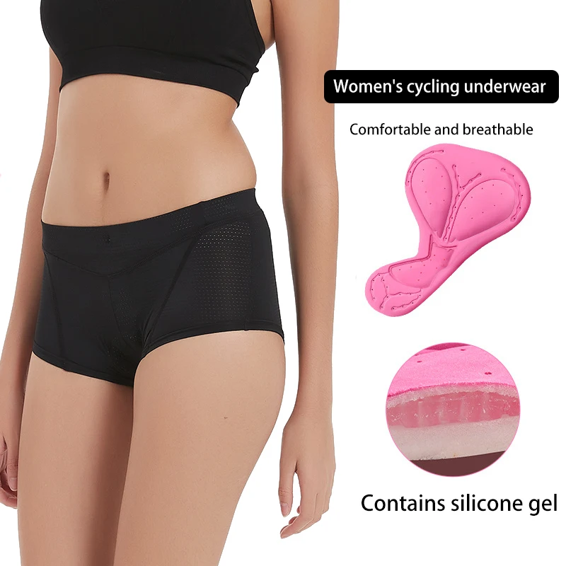 JEPOZRA Women's Gel 3D Padded Cycling Shorts, Comfortable Underwear, Compression Tights, Bike Underpant, Road Bicycle