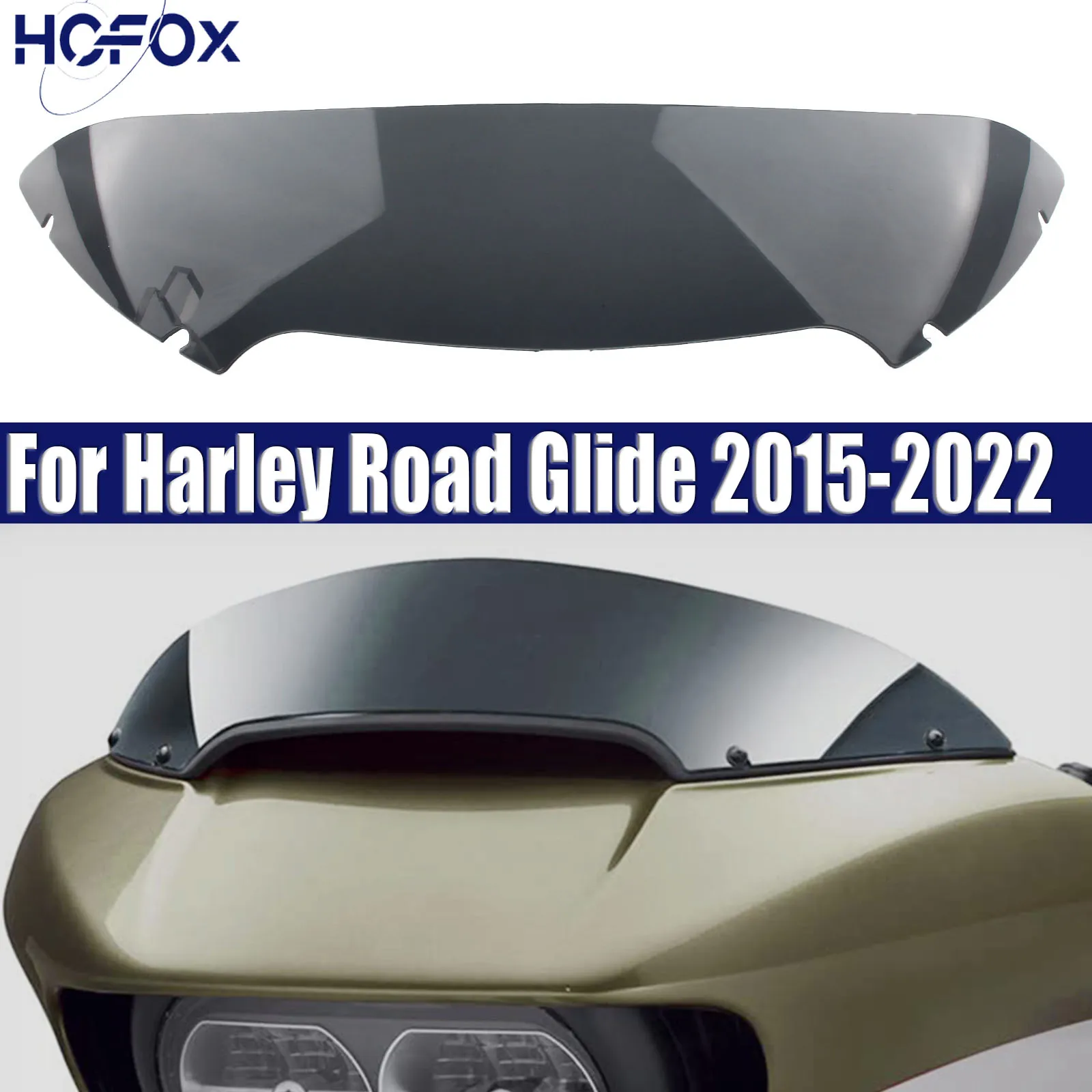 

4.5" Windshield Windscreens Wind Deflectors Viser Visor Screens Windshield For Harley Road Glide 2015-2022