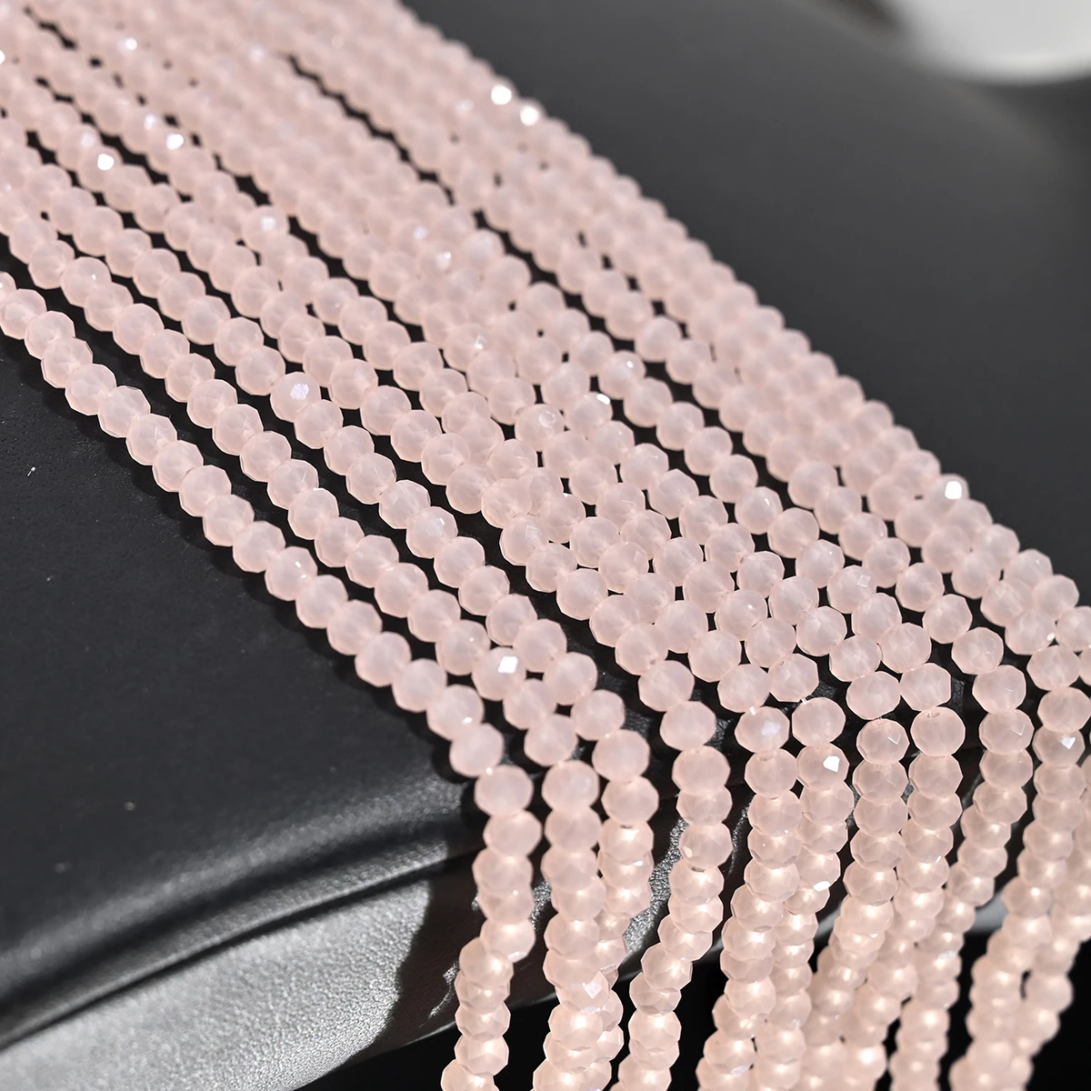 110 Stuks 4MM Kunstmatige Kristallen Glazen Kralen Platte Ronde Helder Facet Losse Spacer Bead voor Sieraden Maken DIY Armband ketting