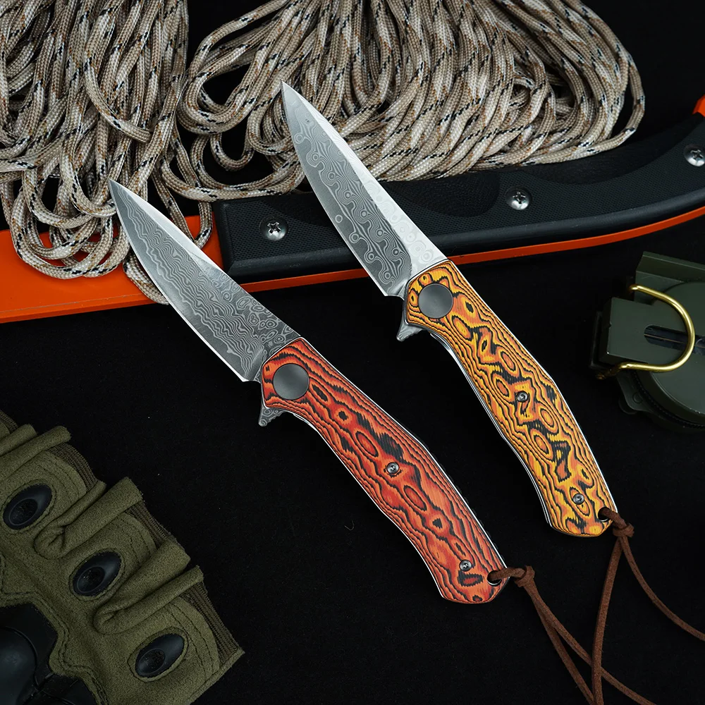 KS 4020 Damascus Knife Portabl - Edc Carry For Men ulasan dan harga