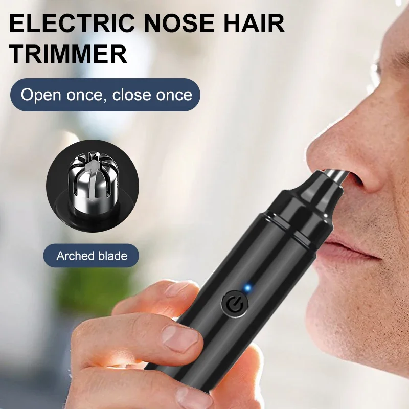 Electric Nose Hair Trimmer Implement Shaver Clipper Men Women Neck Eyebrow Trimmer Mini USB Charging Family Nursing Tool