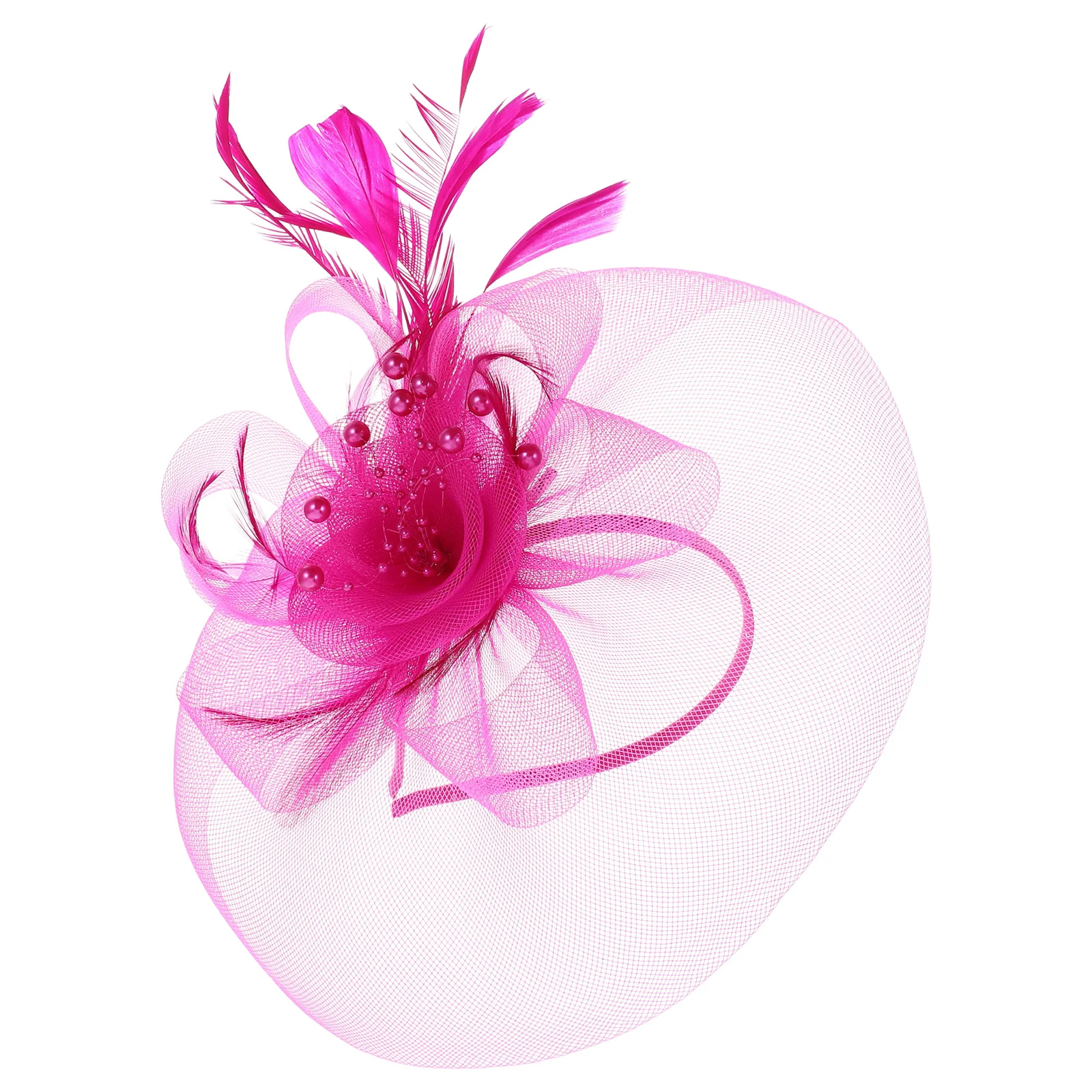 

Classic Bridal Fascinator Hairpin Lightweight Breathable Mesh Veil Headband for Wedding Tea Party Banquet Style