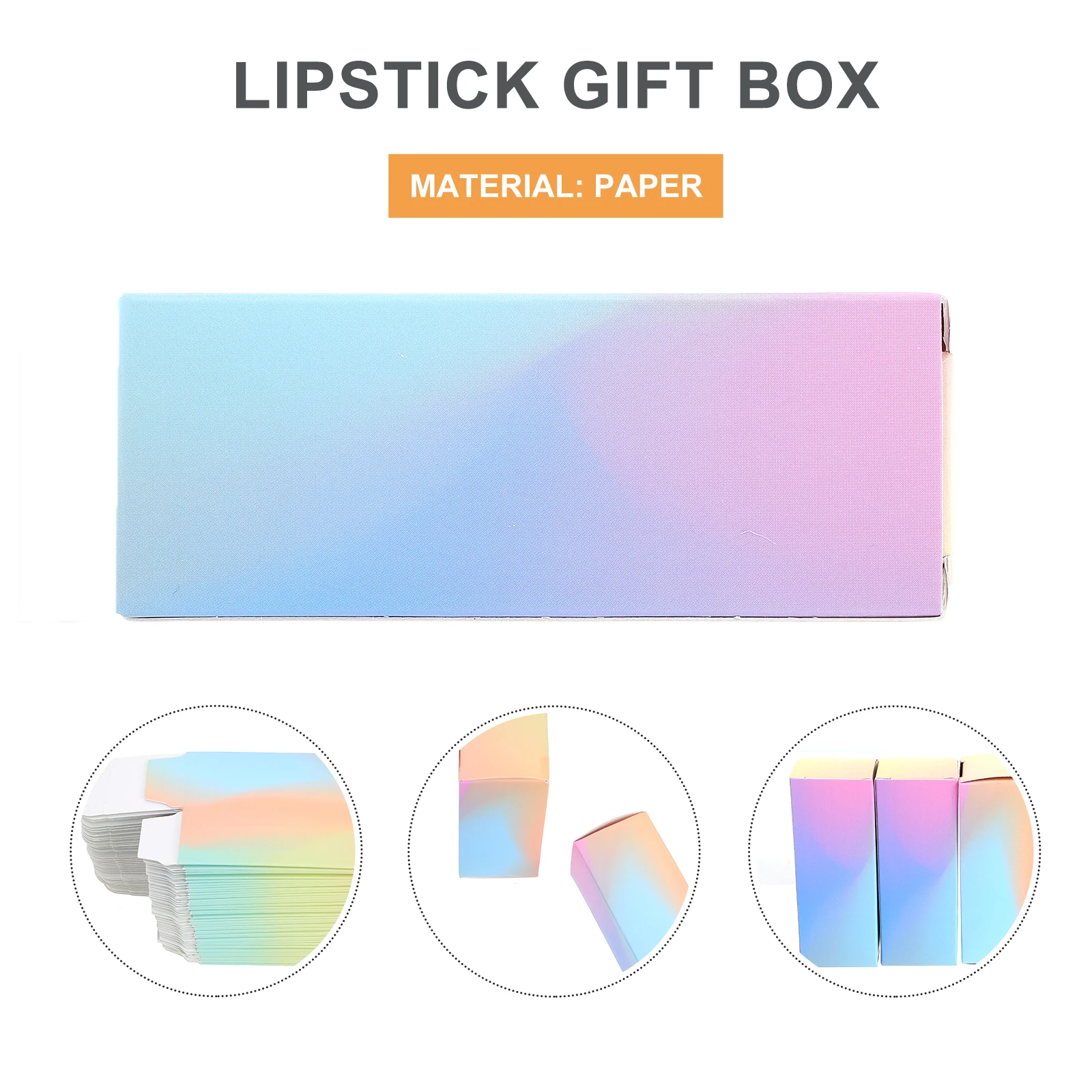 

100pcs Lip Gloss Boxes Empty Paper Lipstick Wrapping Storage Containers Diy Case Gift Holder Packaging