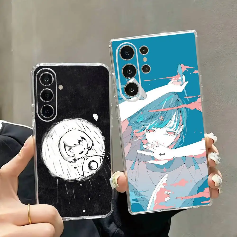 J Pop Art Fans Yorushika  Phone Case Transparent Silicone Soft For Samsung S25,S24,S21,S22,S23,S30,Ultra,S20,Plus,Fe