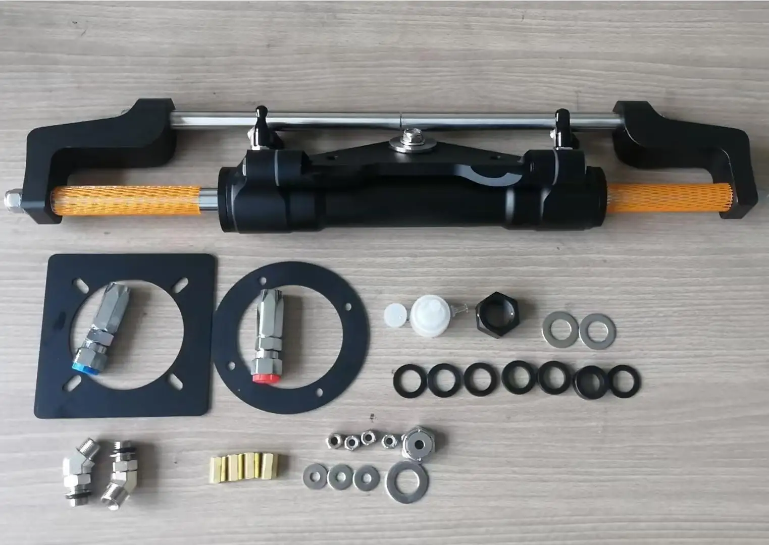 High Performance Full Hydraulic Steering Kit for Single Station Engine Up to 300HP Outboard Motor Seawater Corrosion Resistant
