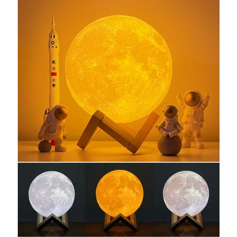 Creative Moon Light DIY Features Assembly Small Night Light LED Family Living Room Bedroom Bedside Decorations Kids Toys Gifts