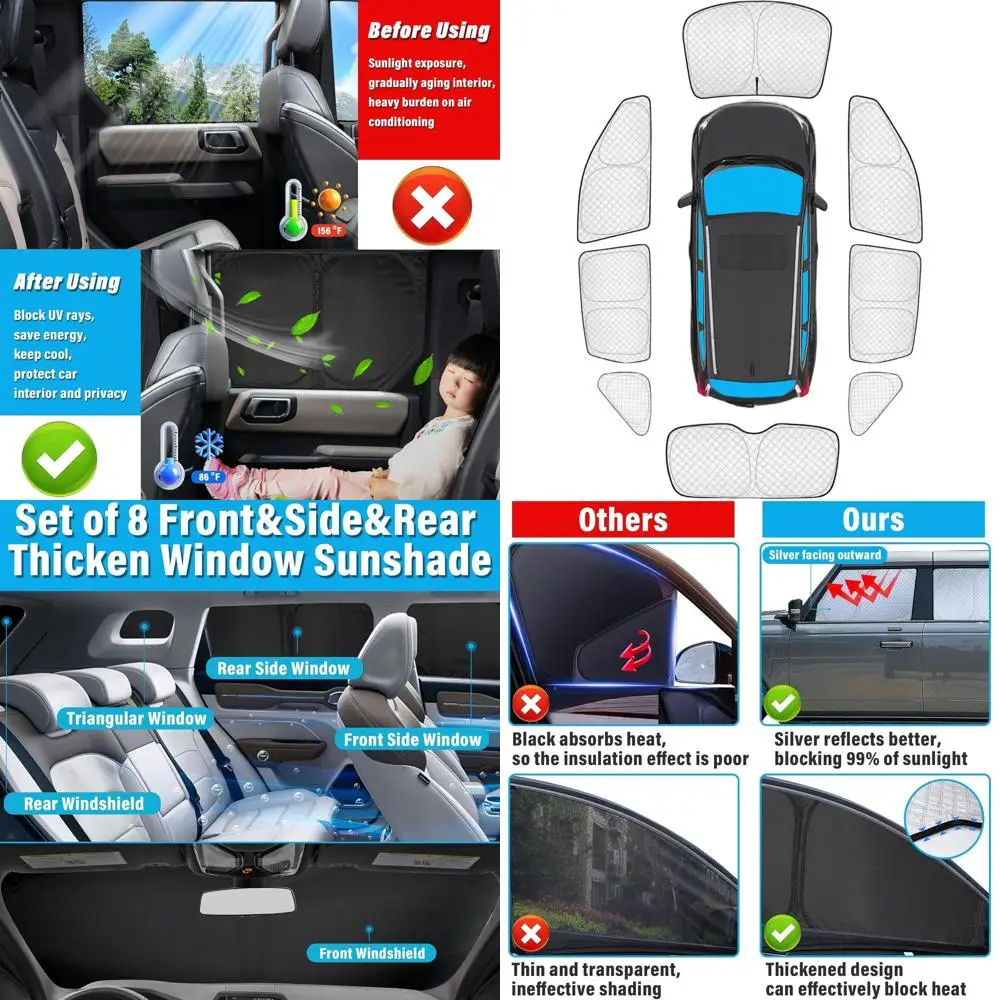 

Custom Fit Sun Shades for 2012-2016 CR-V, UV Protection, Privacy Car Window Covers, Camping Accessories