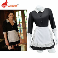 Moira O'Hara Cosplay Costume Women French Maid Apron Dress Outfits Halloween Outfit Roleplay Clothes
