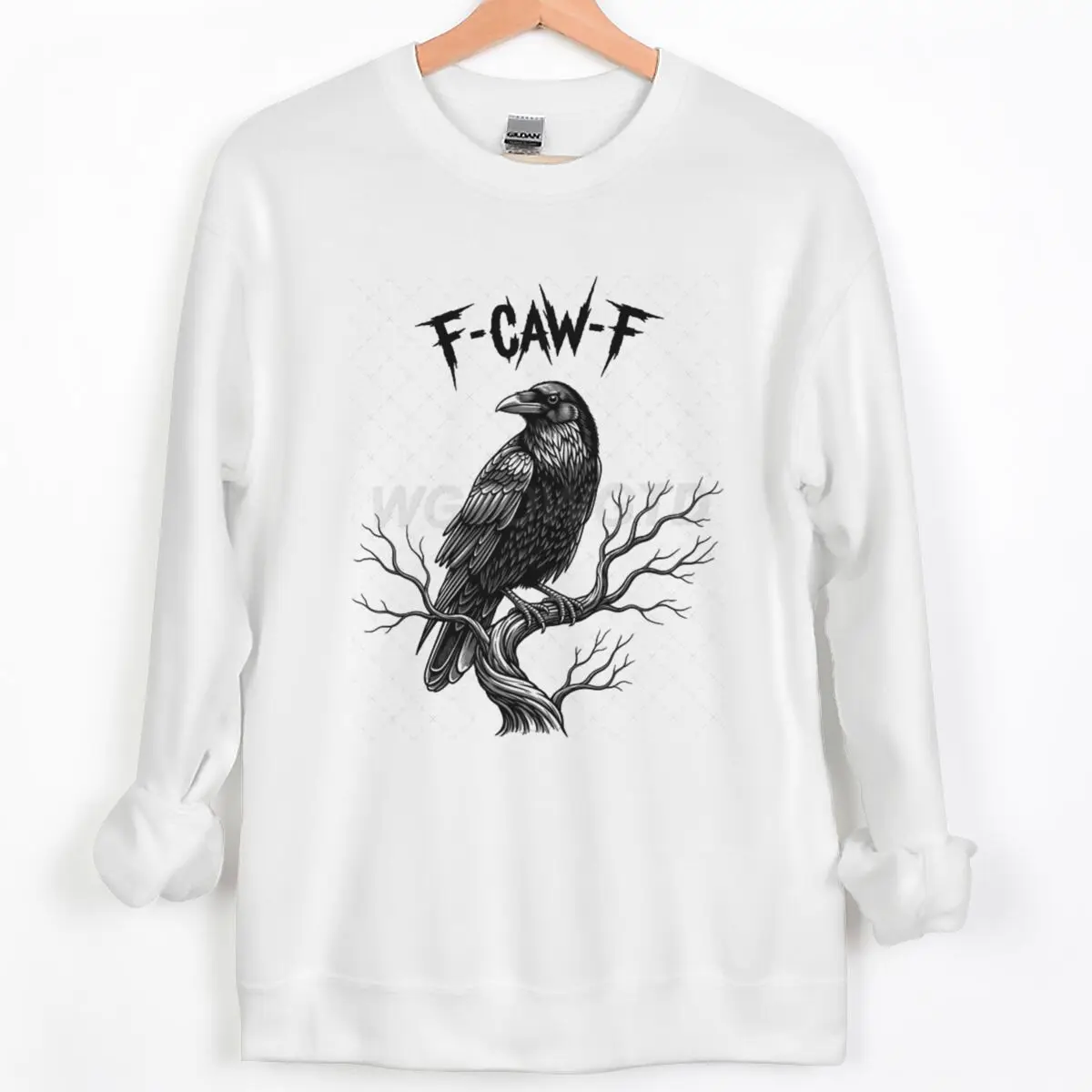 Halloween F-Caw-F Print Sweatshirts für Frauen Lustige Langarm Rundhals Grafik Pullover Tops Halloween Sweatshirt Geschenke