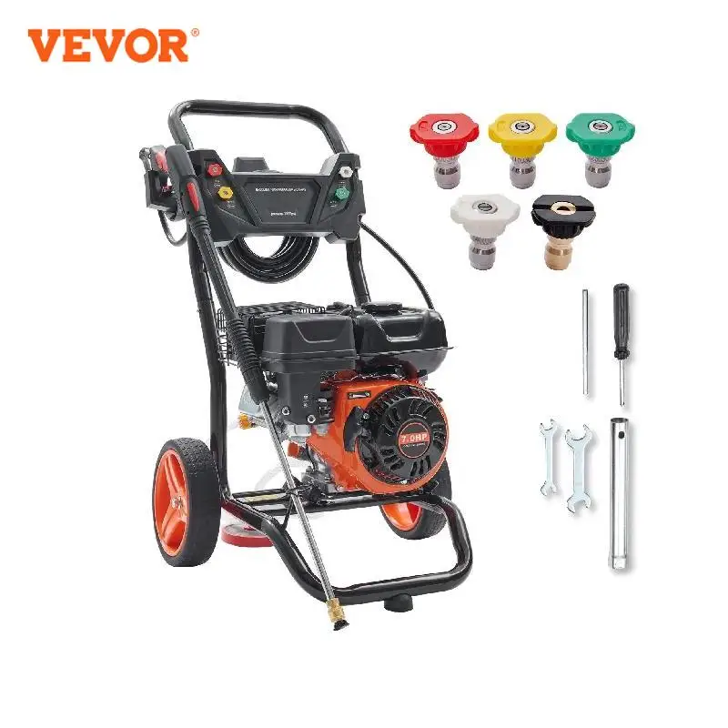 

VEVOR Gas Pressure Washer 3600 PSI 2.6 GPM Gas Powered Pressure Washer with Copper Pump Spray Gun and Extension Wand 5 Nozzles