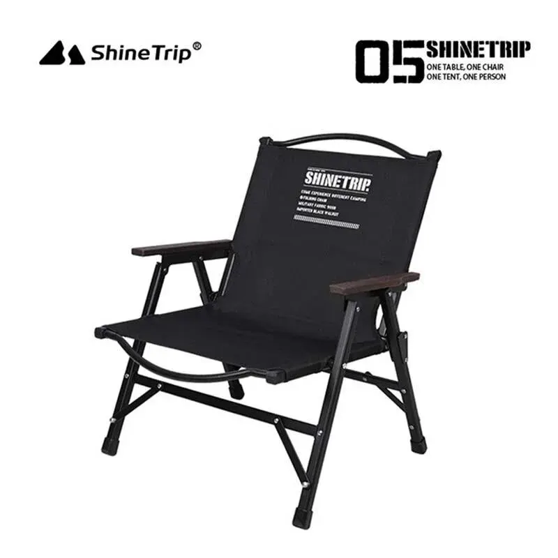 ShineTrip Outdoor Tactical Chair Lightweight Aluminium Foldable Kermit Chair Detachable Portable Blackout Camping Chair