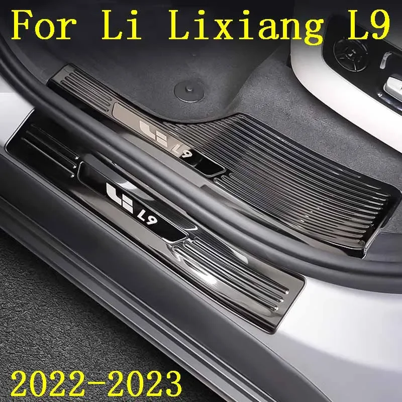 

For Li Lixiang L9 2022 2023 Car Door Sill Strip Stainless Steel Interior Door Welcome Pedal Decorative Strip Accessories