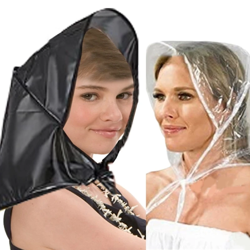 Easy to Carry PVC Rain Hat for Outdoor Trips Hair Stay Dry Waterproof Hood for Different Head Sizes Clear Hat