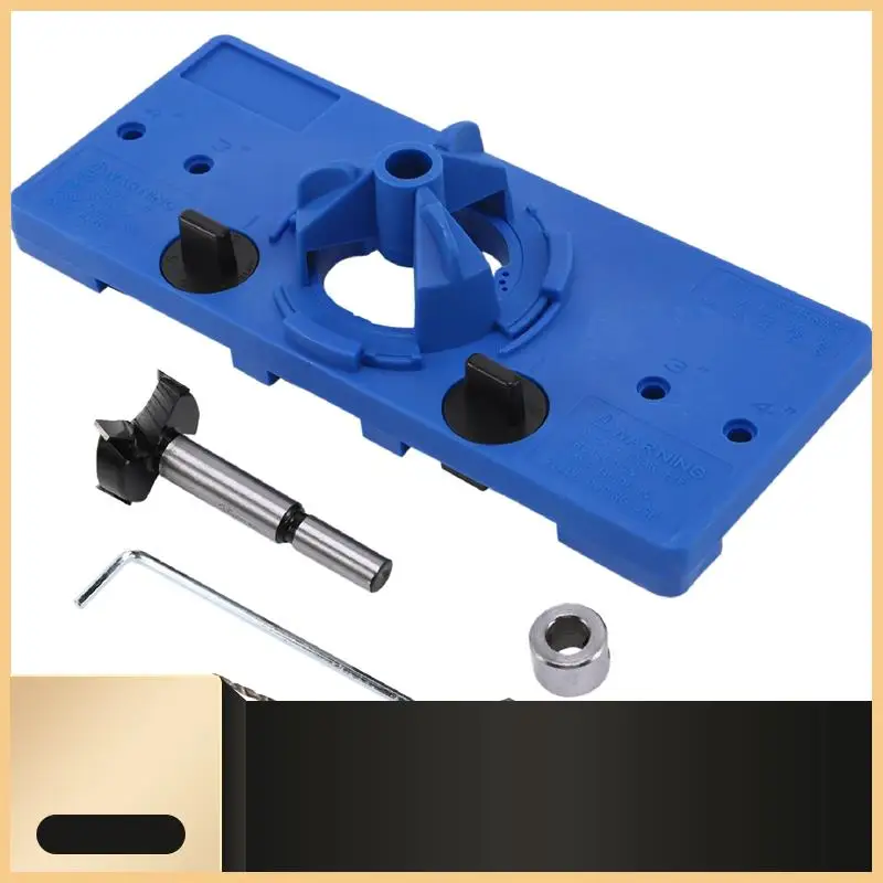 35Mm Concealed Hinge Drilling Jigs Hinge Hole Saw Jig Drilling Guide Locator Hole Opener Door Cabinets Woodworking Diy Tool Set-