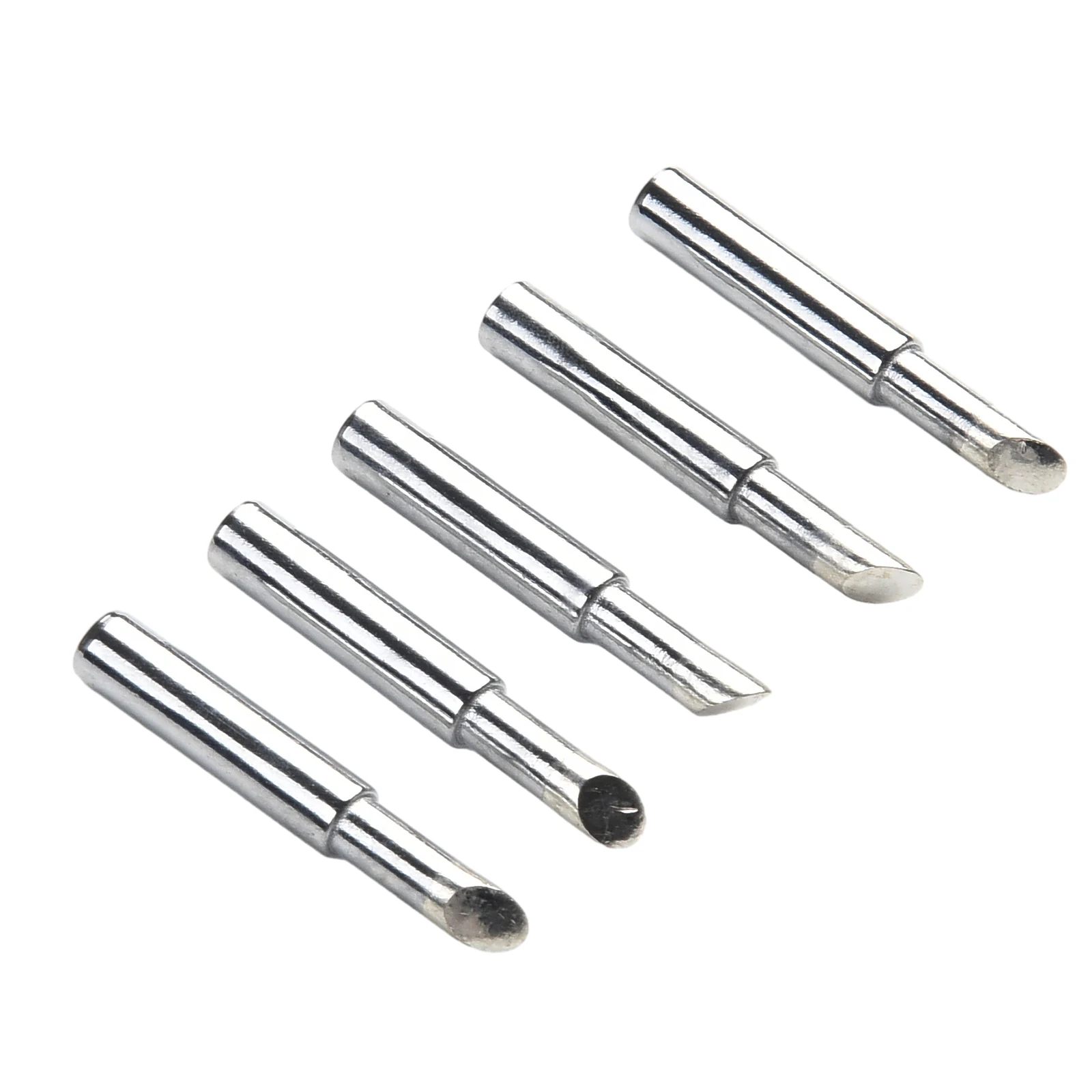 Nozzle Soldering Iron Tips Soldering Tools 5pcs 900M-T-5C Pure Copper Silver Welding For 936 Lower Temperature