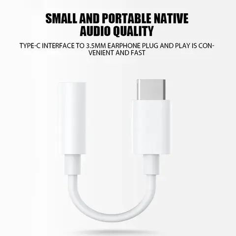 USB Typ C Till 3.5 Jack Hörlursadapter USB-C 3.5mm Ljudkabelkonverterare För iPhone 15 15 Pro MAX Samsung Galaxy Huawei Xiaomi 10 best sales USB till ljuduttag - №2