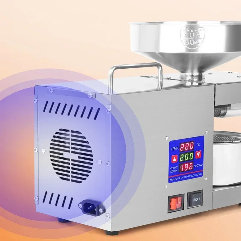 Prensa de aceite LTP333, 110V/220V, prensa de aceite de sésamo y maní de linaza, equipo de prensado de aceite de temperatura inteligente de acero inoxidable