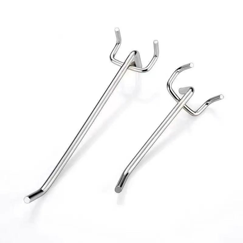 10er-Pack Displayhaken für Einzelhandelsgeschäfte, Metall-Pegboard-Haken, Warenregalhalter, perforierte Wandhaken – Detail 6