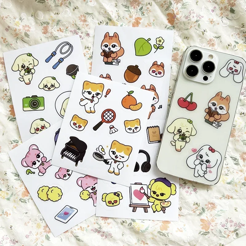 Kpop Idol IVE MINIVE Sticker Transparent Waterproof Sticker Creative Ledger Sticker