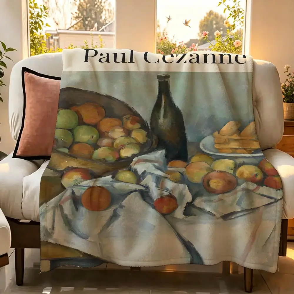 Artist Classic P-Paul Cezanne Throw Flannel Throw Blanket Suitable warm for Sofa、Living Room、Bedroom soft