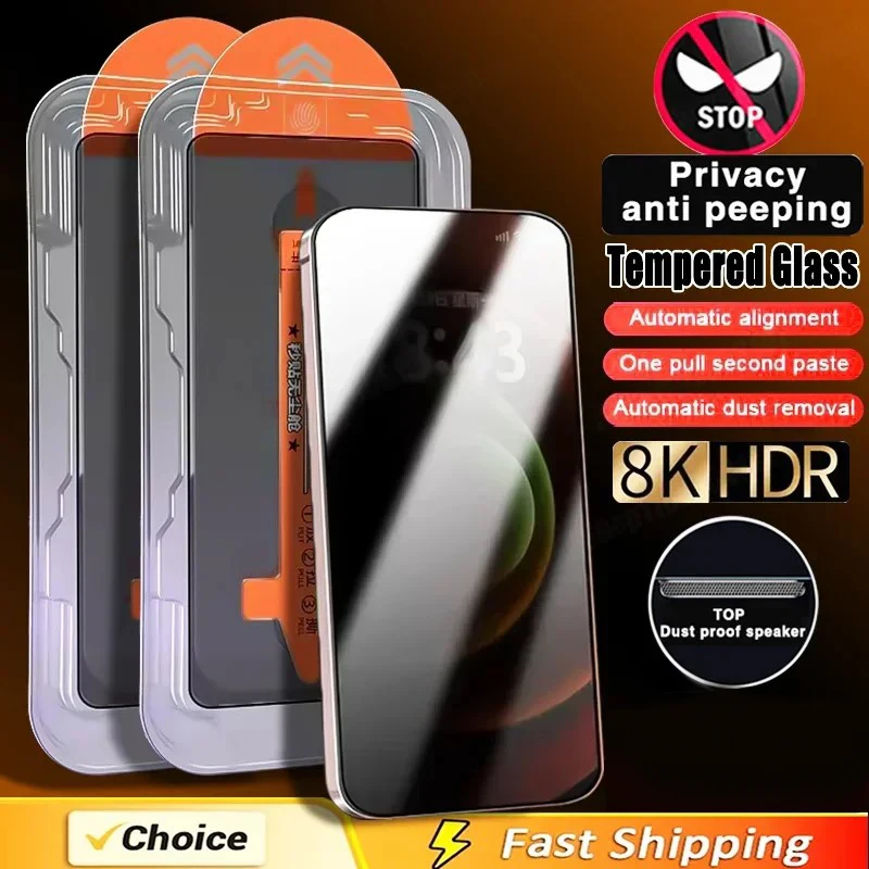 

3PCS Privacy Anti-Spy Temper Glass Film for OPPO Reno 12 FS 11F 11A 13 10 Pro Plus 5G 13F 12F Dust Free Install Screen Protector