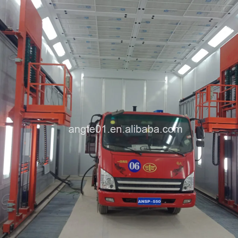 Hot Sale Big Bus And Truck Spray Booth With Electric Heating Lamp Or Diesel Burner CE 12m-20m Bus Painting and Baking Room