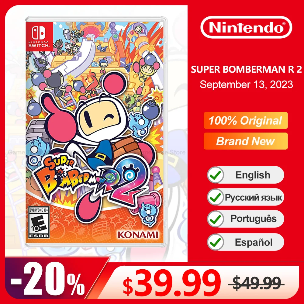 SUPER BOMBERMAN R 2 Nintendo Switch Game Deals 100% Original Physical Game Card Puzzle Genre for Switch OLED Lite Game Console