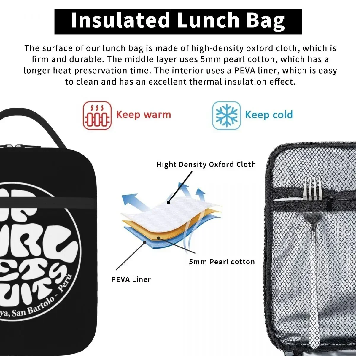 Best Selling Rip Curl Wet Suits Insulated Lunch Bag Portable Picnic Bags Thermal Cooler Lunch Box Lunch Tote for Woman Work Kids