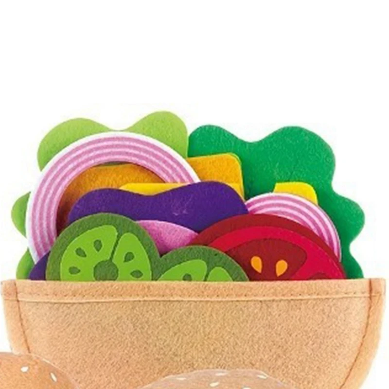 28PCS Food Burger Sandwich Food Set Children Pretend To Play Food Sandwich Toys Children's Kitchen Role Playing