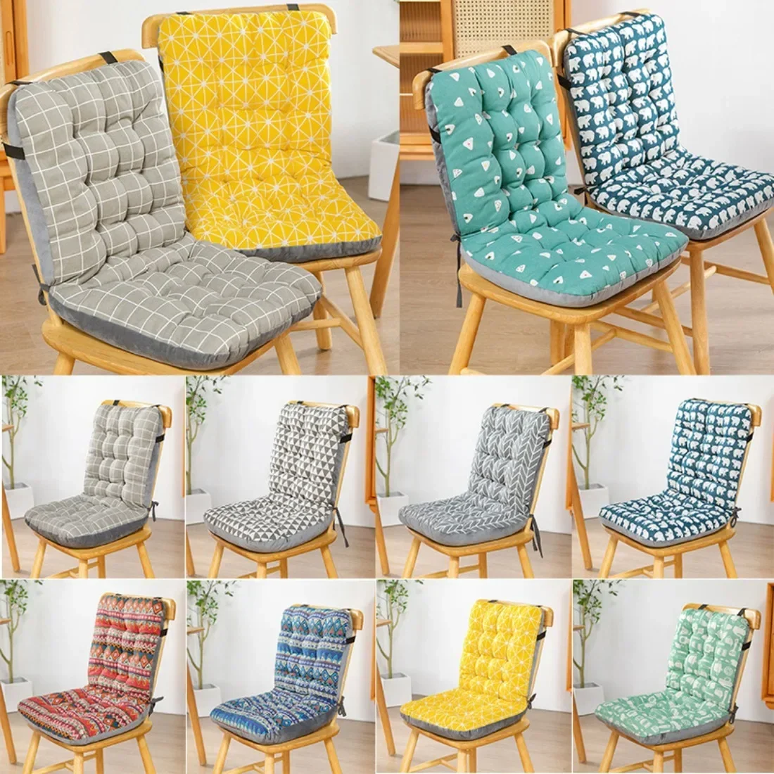 

Thickened Dining Chair Cushion Fart Cushion Office Chair Backrest One Seat Cushion Student Chair Cushions Winter Warmth