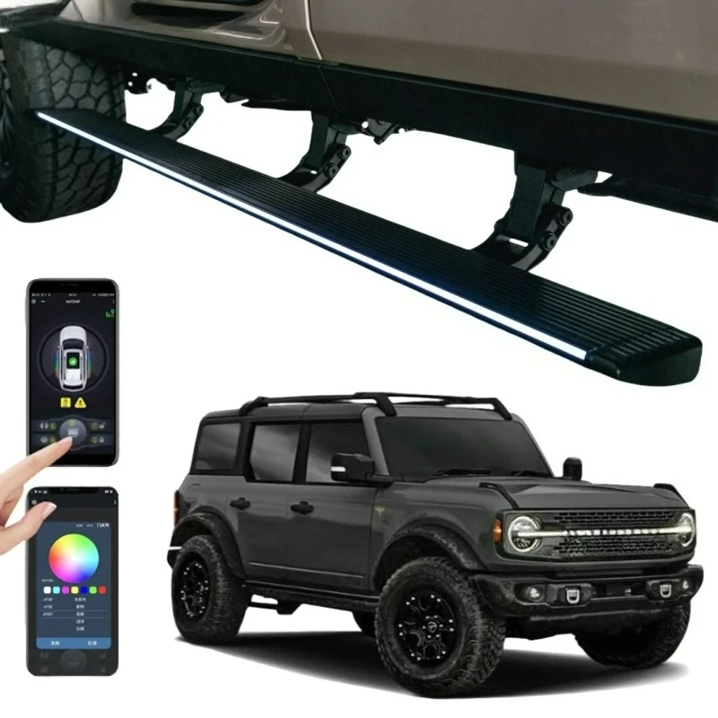 

Hot Selling ForFord Mustang Raptor Automatic Retractable Electric Side Pedal with LED Light