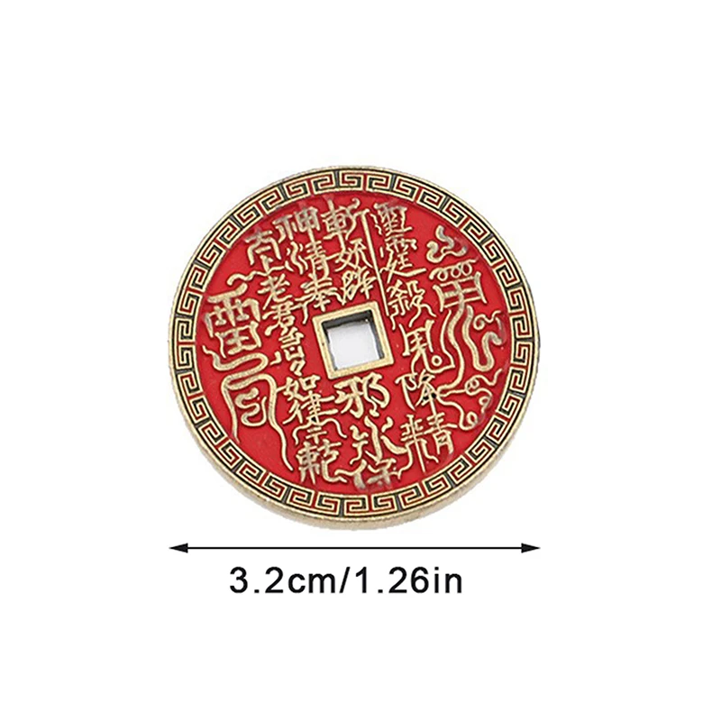 △   Pièce de monnaie chinoise ancienne, modèle Monnaie Fantôme de Montagne, Feng Shui traditionnel pour la prospérité, Pièce porte-bonheur Leizu, Décoration suspendue