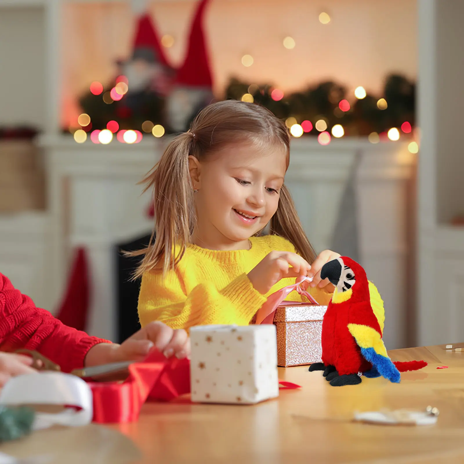 

Charming Parrot Stuffed Animal Detailed Craftsmanship Fade Resistant Decor for Kids Adults Parrot Lovers Office Nursery Gift