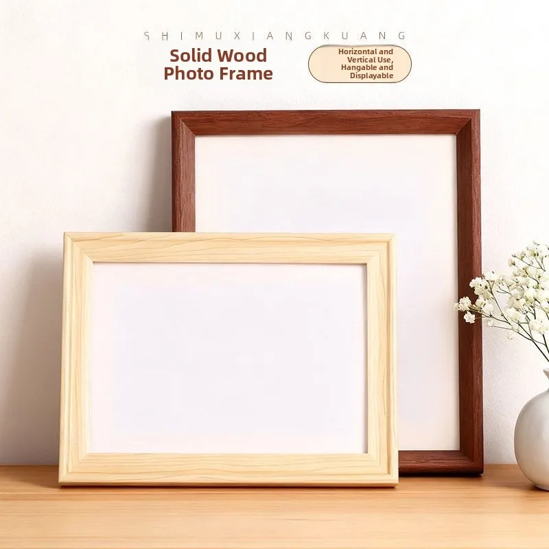 

Creative Wooden Picture Frame Wall Hanging Desktop Display A3 A4 Size Artwork Frng Home Decor Cross Stitch Tool Accory