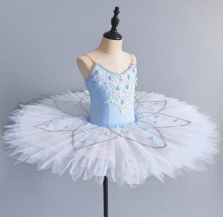 Children's new TUTU dress Cygnet costume Girls Sleeping Beauty halter Tutu dress performance costume