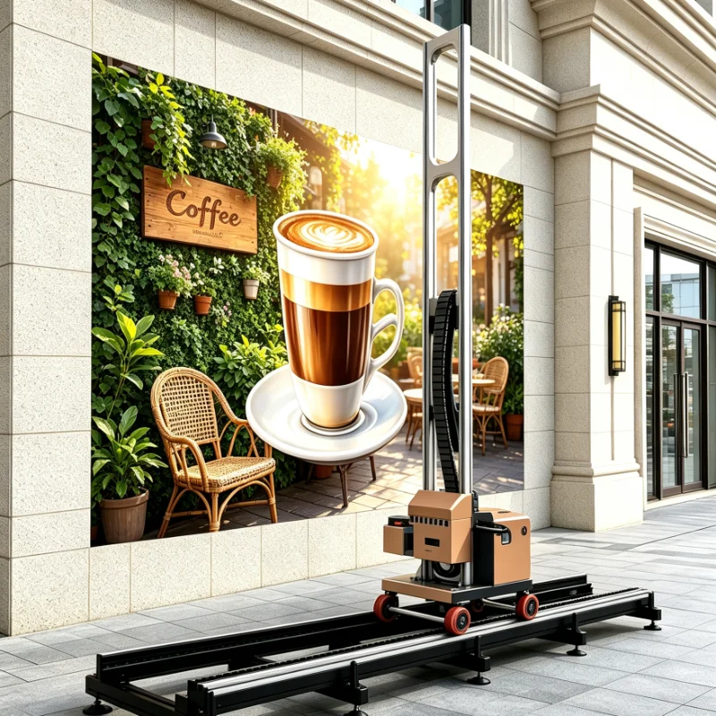 customized UV Vertical Wall Printer Smart Flatbed for Commercial Wall Art Mural Wood Glass 9600dpi Res