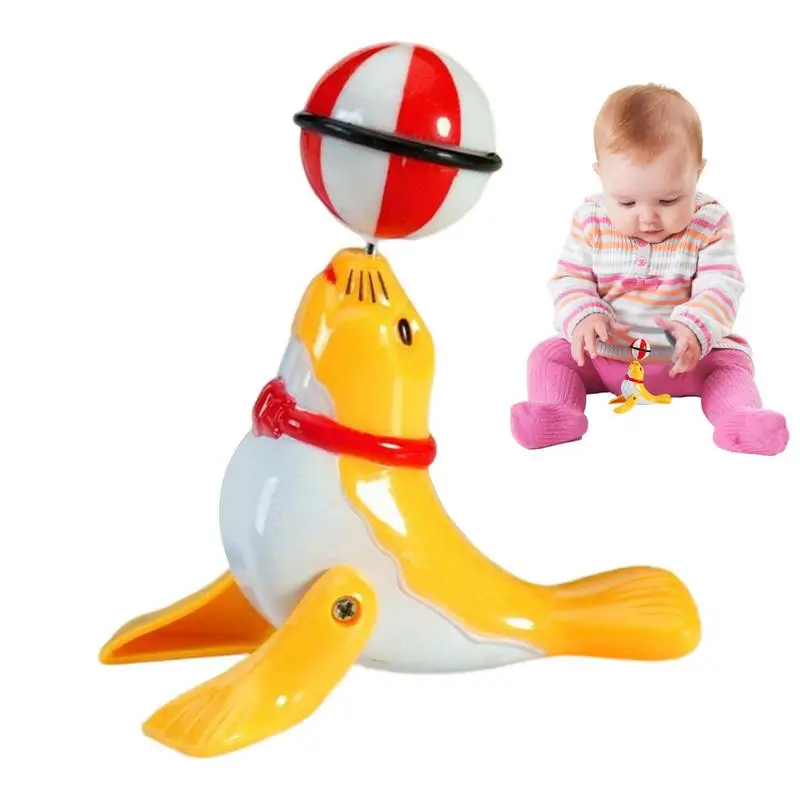 

Top Ball Clockwork Dolphin Winding Toy Sea Lion Rotation Acrobatic Decompression Fidgets Antistress Stress Gift For Kids Baby